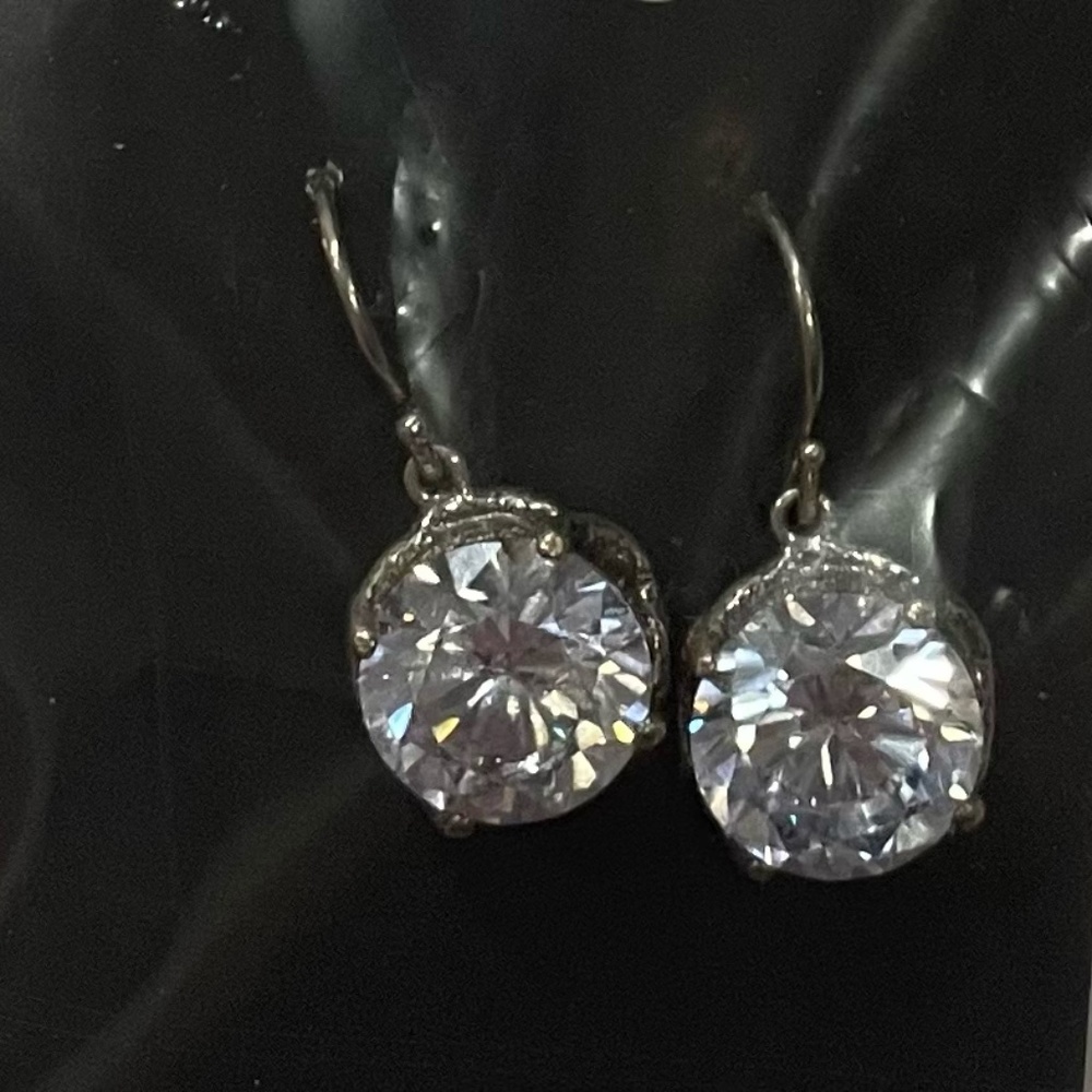 OPULENZA SPARKLING CZ & SILVER EARRINGS NWT